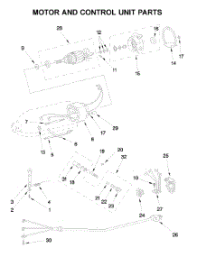 Motor And Control Unit Parts parts for Kitchenaid Stand Mixer 5K45SSROB0 from AppliancePartsPros.com