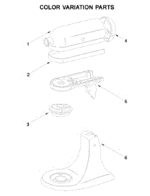 Color Variation Parts parts for Kitchenaid Stand Mixer 5K45SSRWH0 from AppliancePartsPros.com