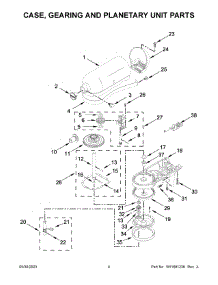 Case, Gearing And Planetary Unit Parts parts for Kitchenaid Stand Mixer 5K45SSSSWH0 from AppliancePartsPros.com
