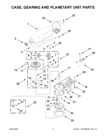 Case, Gearing And Planetary Unit Parts parts for Kitchenaid Stand Mixer 5K45SSWWH0 from AppliancePartsPros.com