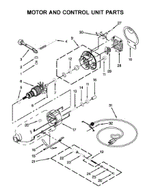 Motor And Control Unit Parts parts for Kitchenaid Stand Mixer 5K45SSZOB0 from AppliancePartsPros.com