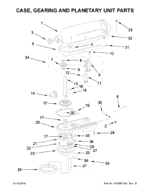 Case, Gearing And Planetary Unit Parts parts for Kitchenaid Stand Mixer 5KPM5CSM0 from AppliancePartsPros.com