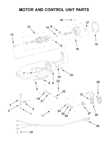 Motor And Control Unit Parts parts for Kitchenaid Stand Mixer 5KPM5CSM0 from AppliancePartsPros.com