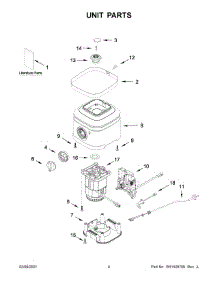 Unit Parts parts for Kitchenaid Blender 5KSB1325WOB0 from AppliancePartsPros.com