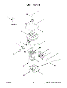 Unit Parts parts for Kitchenaid Blender 5KSB4026ROB0 from AppliancePartsPros.com