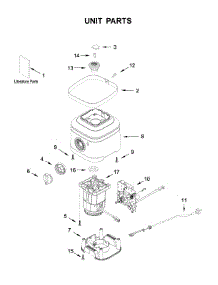 Unit Parts parts for Kitchenaid Blender 5KSB4027ACU0 from AppliancePartsPros.com