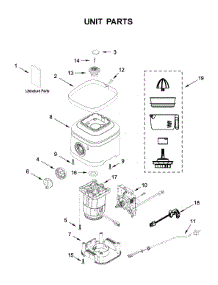 Unit Parts parts for Kitchenaid Blender 5KSB4054ECA0 from AppliancePartsPros.com