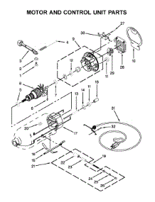 Motor And Control Unit Parts parts for Kitchenaid Stand Mixer 5KSM125BBM4 from AppliancePartsPros.com