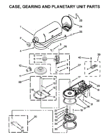Case, Gearing And Planetary Unit Parts parts for Kitchenaid Stand Mixer 5KSM125COB0 from AppliancePartsPros.com