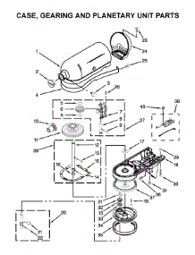 Case, Gearing And Planetary Unit Parts parts for Kitchenaid Stand Mixer 5KSM125EAQ4 from AppliancePartsPros.com