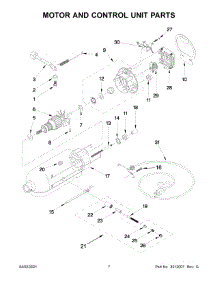 Motor And Control Unit Parts parts for Kitchenaid Stand Mixer 5KSM150PSAMH0 from AppliancePartsPros.com