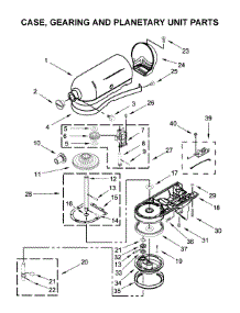 Case, Gearing And Planetary Unit Parts parts for Kitchenaid Stand Mixer 5KSM150PSBGU4 from AppliancePartsPros.com