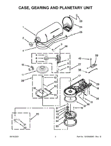 Case, Gearing And Planetary Unit parts for Kitchenaid Stand Mixer 5KSM150PSZKG0 from AppliancePartsPros.com