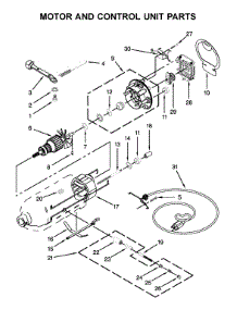 Motor And Control Unit Parts parts for Kitchenaid Stand Mixer 5KSM156GCBGD4 from AppliancePartsPros.com