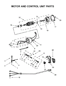 Motor And Control Unit Parts parts for Kitchenaid Stand Mixer 5KSM156HMEFL4 from AppliancePartsPros.com