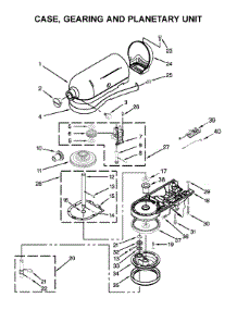 Case, Gearing And Planetary Unit parts for Kitchenaid Stand Mixer 5KSM156QPBPP4 from AppliancePartsPros.com