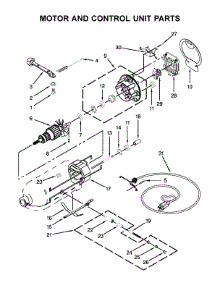 Motor And Control Unit Parts parts for Kitchenaid Stand Mixer 5KSM156VGEPP4 from AppliancePartsPros.com