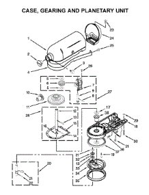 Case, Gearing And Planetary Unit parts for Kitchenaid Stand Mixer 5KSM156WFEWH4 from AppliancePartsPros.com
