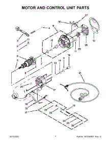 Motor And Control Unit Parts parts for Kitchenaid Stand Mixer 5KSM160PSAKG0 from AppliancePartsPros.com