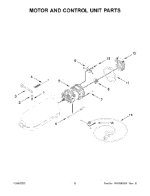 Motor And Control Unit Parts parts for Kitchenaid Stand Mixer 5KSM175PSEDR5 from AppliancePartsPros.com