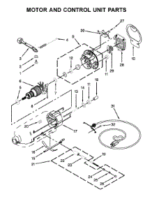 Motor And Control Unit Parts parts for Kitchenaid Stand Mixer 5KSM175PSRCA0 from AppliancePartsPros.com