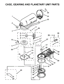 Case, Gearing And Planetary Unit Parts parts for Kitchenaid Stand Mixer 5KSM175PSRCE0 from AppliancePartsPros.com