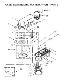 Case, Gearing And Planetary Unit Parts parts for Kitchenaid Stand Mixer 5KSM180HESD4 from AppliancePartsPros.com