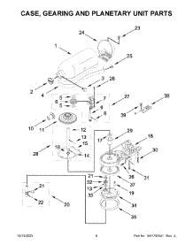 Case, Gearing And Planetary Unit Parts parts for Kitchenaid Stand Mixer 5KSM182CAAMI5 from AppliancePartsPros.com