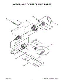Motor And Control Unit Parts parts for Kitchenaid Stand Mixer 5KSM192XDALR0 from AppliancePartsPros.com