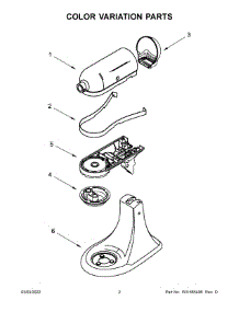 Color Variation Parts parts for Kitchenaid Stand Mixer 5KSM195PSACU0 from AppliancePartsPros.com