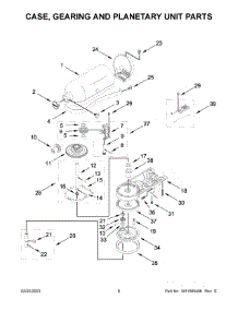 Case, Gearing And Planetary Unit Parts parts for Kitchenaid Stand Mixer 5KSM195PSAHI0 from AppliancePartsPros.com