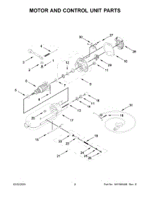 Motor And Control Unit Parts parts for Kitchenaid Stand Mixer 5KSM195PSAHI0 from AppliancePartsPros.com