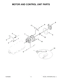 Motor And Control Unit Parts parts for Kitchenaid Stand Mixer 5KSM195PSBBE5 from AppliancePartsPros.com