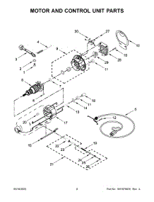 Motor And Control Unit Parts parts for Kitchenaid Stand Mixer 5KSM195PSCHI0 from AppliancePartsPros.com