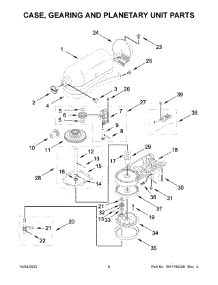 Case, Gearing And Planetary Unit Parts parts for Kitchenaid Stand Mixer 5KSM195PSWDR5 from AppliancePartsPros.com