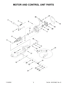 Motor And Control Unit Parts parts for Kitchenaid Stand Mixer 5KSM195PSZHI0 from AppliancePartsPros.com