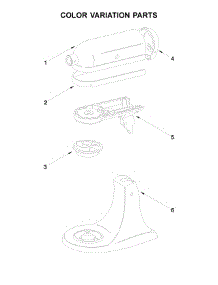 Color Variation Parts parts for Kitchenaid Stand Mixer 5KSM45AWH0 from AppliancePartsPros.com