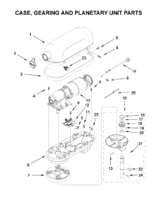 Case, Gearing And Planetary Unit Parts parts for Kitchenaid Stand Mixer 5KSM6583ZPA0 from AppliancePartsPros.com