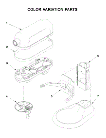 Color Variation Parts parts for Kitchenaid Stand Mixer 5KSM7990XBSL0 from AppliancePartsPros.com