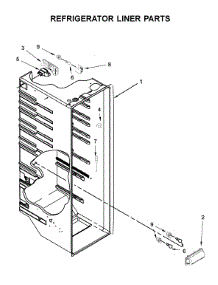 Refrigerator Liner Parts parts for Whirlpool Side-By-Side Refrigerator 5WRS315NHW00 from AppliancePartsPros.com
