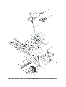 Steering Wheel / Wheel Assembly parts for Mtd Front-Engine Lawn Tractor 607 from AppliancePartsPros.com