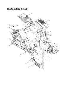 Hood And Grille - 607 And 608 parts for Mtd Front-Engine Lawn Tractor 607 from AppliancePartsPros.com