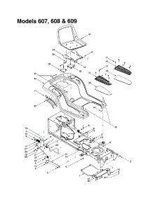 Seat And Fender parts for Mtd Front-Engine Lawn Tractor 607 from AppliancePartsPros.com