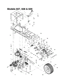 Lower Frame / Transmission parts for Mtd Front-Engine Lawn Tractor 607 from AppliancePartsPros.com