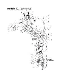 Lower Frame Assembly parts for Mtd Front-Engine Lawn Tractor 607 from AppliancePartsPros.com