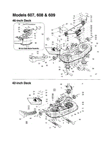 Deck Assembly parts for Mtd Front-Engine Lawn Tractor 607 from AppliancePartsPros.com
