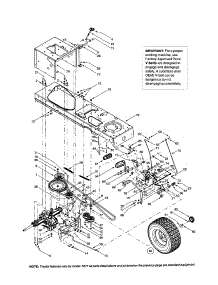 Frame / Drive Belt / Transmission parts for Mtd Front-Engine Lawn Tractor 608 from AppliancePartsPros.com