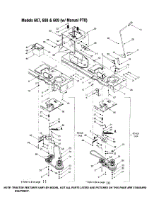 Lower Frame / Battery Tray parts for Mtd Front-Engine Lawn Tractor 608 from AppliancePartsPros.com