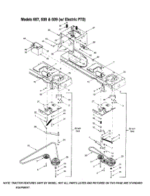 Lower Frame / Frame parts for Mtd Front-Engine Lawn Tractor 609 from AppliancePartsPros.com