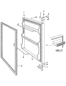 Door parts for Marvel Compact Refrigerator 61RF from AppliancePartsPros.com